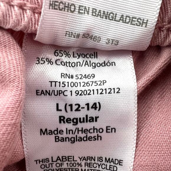 Time and Tru Womens Parachute Cargo Jogger Pants Pink Size L (14-16) NWT - Picture 9 of 11